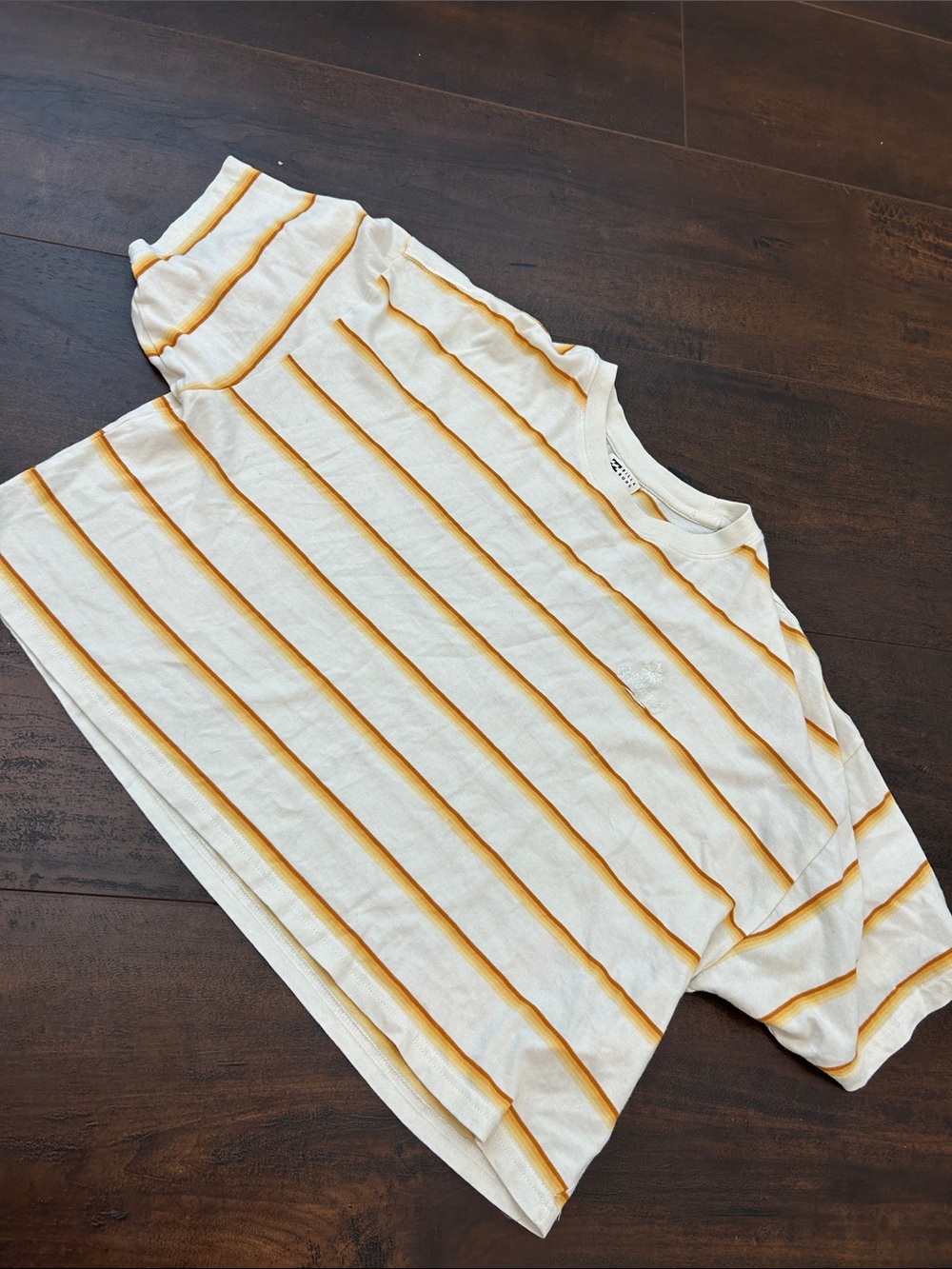 Billabong retro cropped striped shirt